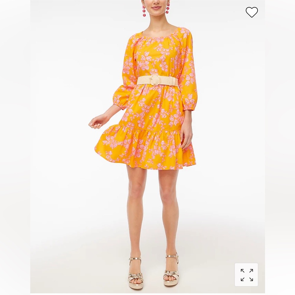 J. Crew Factory Yellow Floral Dress
